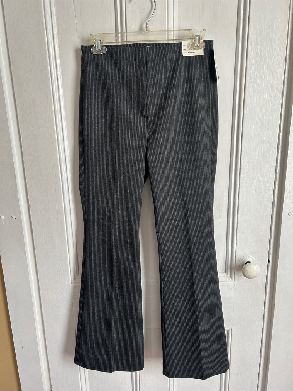 Abercrombie & Fitch Charcoal Pinstripe Flare Pants